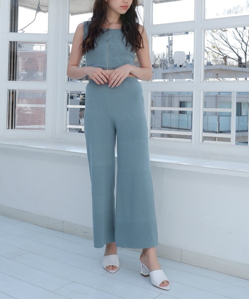 SPIRALGIRL（スパイラルガール）の「ニットワイドパンツ（その他パンツ・レディース・ブラック/ベージュ/グリーン・FREE）」の7枚目の写真