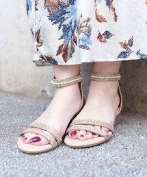 kiwi:アンクルストラップウェッジサンダル◇