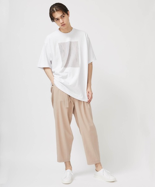 CLANE(クラネ)の「【CLANE HOMME】アートTシャツ / 28105-0701(Tシャツ/カットソー・メンズ・ベージュ/ホワイト/ブラック・1/2)」の8枚目の写真