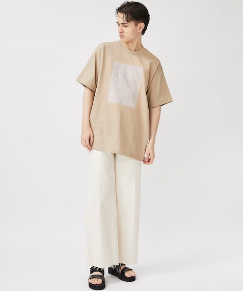 CLANE(クラネ)の「【CLANE HOMME】アートTシャツ / 28105-0701(Tシャツ/カットソー・メンズ・ベージュ/ホワイト/ブラック・1/2)」の11枚目の写真