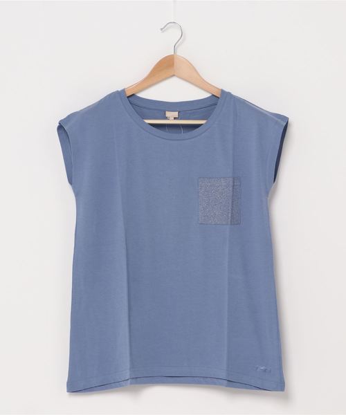 DIMENSIONE danza（ディメンシオーネ ダンツァ）の「ラメポケットTシャツ（Tシャツ/カットソー・レディース・レッド/イエロー/ホワイト/スカイブルー・SMALL/MEDIUM/X-SMALL）」の3枚目の写真