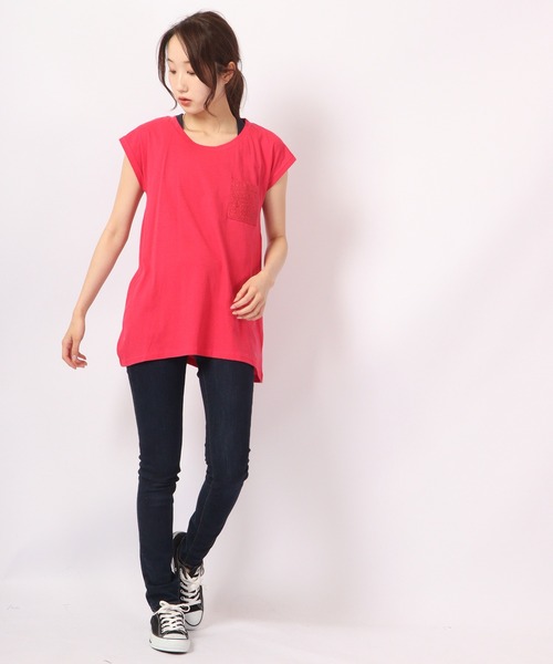 DIMENSIONE danza（ディメンシオーネ ダンツァ）の「ラメポケットTシャツ（Tシャツ/カットソー・レディース・レッド/イエロー/ホワイト/スカイブルー・SMALL/MEDIUM/X-SMALL）」の22枚目の写真