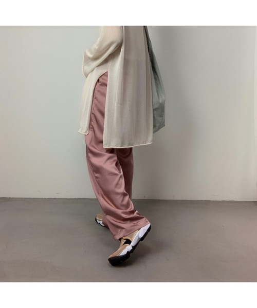 CFT.(シフト)の「CFT. Matt satin tack PT (マットサテンタックパンツ)(その他パンツ・レディース・アイボリー/ミント/ブルー/ピンク・FREE)」の12枚目の写真