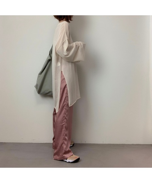 CFT.(シフト)の「CFT. Matt satin tack PT (マットサテンタックパンツ)(その他パンツ・レディース・アイボリー/ミント/ブルー/ピンク・FREE)」の16枚目の写真
