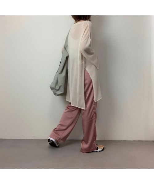 CFT.(シフト)の「CFT. Matt satin tack PT (マットサテンタックパンツ)(その他パンツ・レディース・アイボリー/ミント/ブルー/ピンク・FREE)」の17枚目の写真