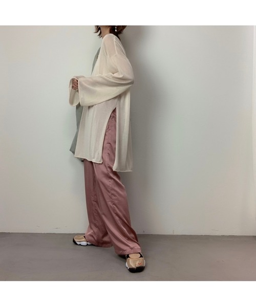 CFT.(シフト)の「CFT. Matt satin tack PT (マットサテンタックパンツ)(その他パンツ・レディース・アイボリー/ミント/ブルー/ピンク・FREE)」の18枚目の写真