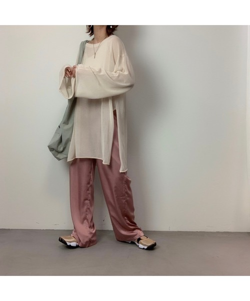 CFT.(シフト)の「CFT. Matt satin tack PT (マットサテンタックパンツ)(その他パンツ・レディース・アイボリー/ミント/ブルー/ピンク・FREE)」の19枚目の写真