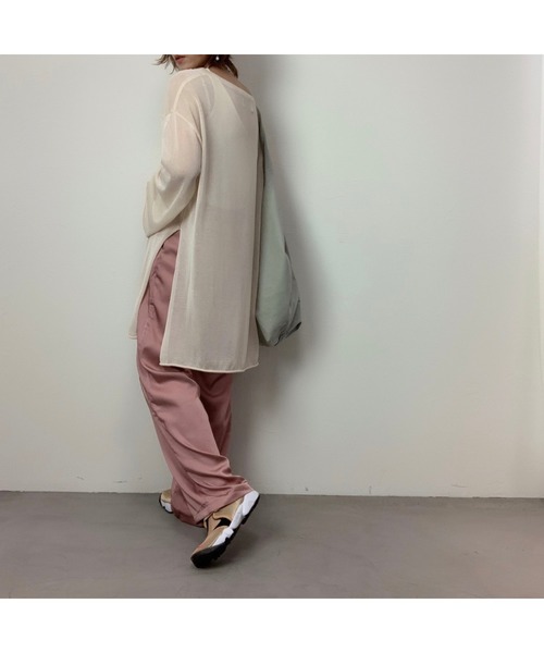 CFT.(シフト)の「CFT. Matt satin tack PT (マットサテンタックパンツ)(その他パンツ・レディース・アイボリー/ミント/ブルー/ピンク・FREE)」の22枚目の写真