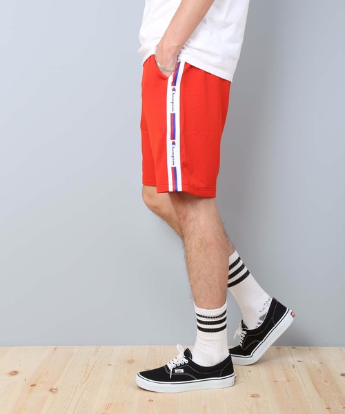 Champion(チャンピオン)の「【CHAMPION/チャンピオン】サイドテープショーツ C3-RS504 吸汗・速乾性 COOLで快適な状態を保つ「C VAPOR」を採用(スウェットパンツ・メンズ・グレー/ブラック/レッド/ブルー・MEDIUM/LARGE/X-LARGE)」の10枚目の写真