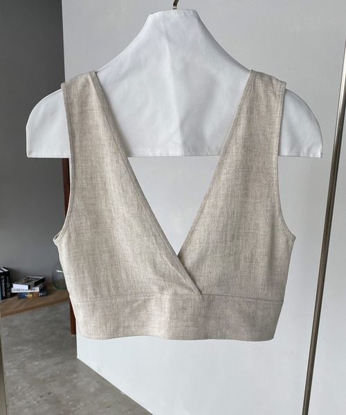 chuclla（チュクラ）の「【chuclla】【2020/SS】バックレースアップ リネン混ビスチェ chw1272（その他トップス・レディース・ベージュ/アイボリー・FREE）」の19枚目の写真