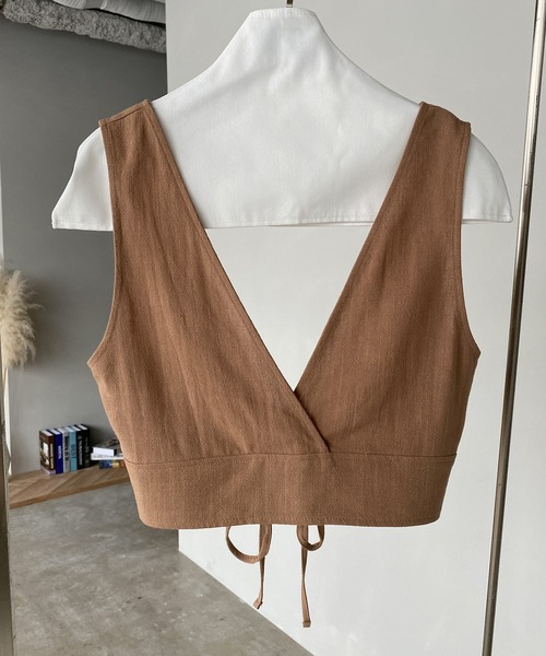 chuclla（チュクラ）の「【chuclla】【2020/SS】バックレースアップ リネン混ビスチェ chw1272（その他トップス・レディース・ベージュ/アイボリー・FREE）」の21枚目の写真