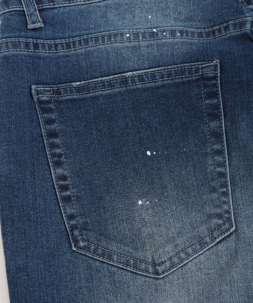 CAMBIO（カンビオ）の「mp8213-Stretch Damage Denim Skinny Rib Pants パンツ（デニムパンツ・メンズ・インディゴブルー・S/L/M）」の17枚目の写真