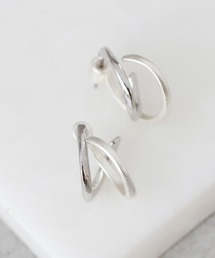 ANEMONE | セミマットカーブラインのバックキャッチピアス[B](ピアス（両耳用）)