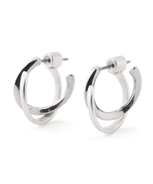 ANEMONE（アネモネ）の「セミマットカーブラインのバックキャッチピアス[B]（ピアス（両耳用）・レディース・ゴールド/シルバー・FREE）」の8枚目の写真