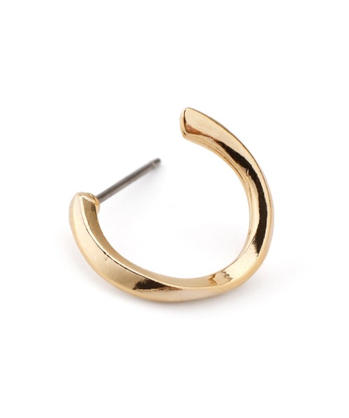 ANEMONE（アネモネ）の「セミマットカーブラインのバックキャッチピアス[B]（ピアス（両耳用）・レディース・ゴールド/シルバー・FREE）」の9枚目の写真