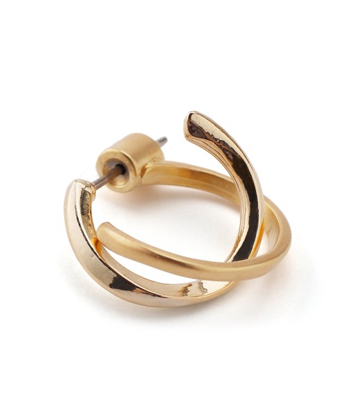 ANEMONE（アネモネ）の「セミマットカーブラインのバックキャッチピアス[B]（ピアス（両耳用）・レディース・ゴールド/シルバー・FREE）」の6枚目の写真