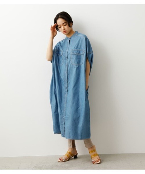 セール ノーカラードルマンシャツワンピース ワンピース Rodeo Crowns Wide Bowl ロデオクラウンズワイドボウル のファッション通販 Zozotown