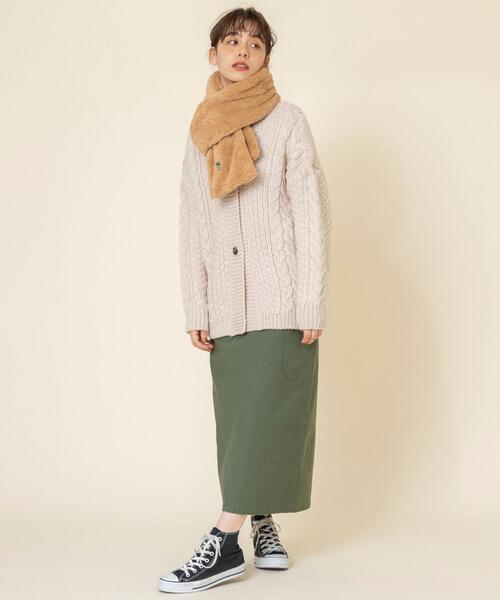 coen（コーエン）の「【WEB限定カラー】フリースマフラー#（マフラー・レディース・パープル/ブラック/オフホワイト/ベージュ・FREE）」の11枚目の写真