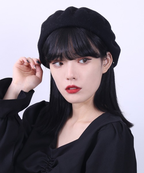 WC(ダブル シー)の「WC/カラーベレー帽(ハンチング/ベレー帽・レディース・ブラウン/ピンク/ベージュ/ブラック/ブラウン系その他・FREE)」の2枚目の写真