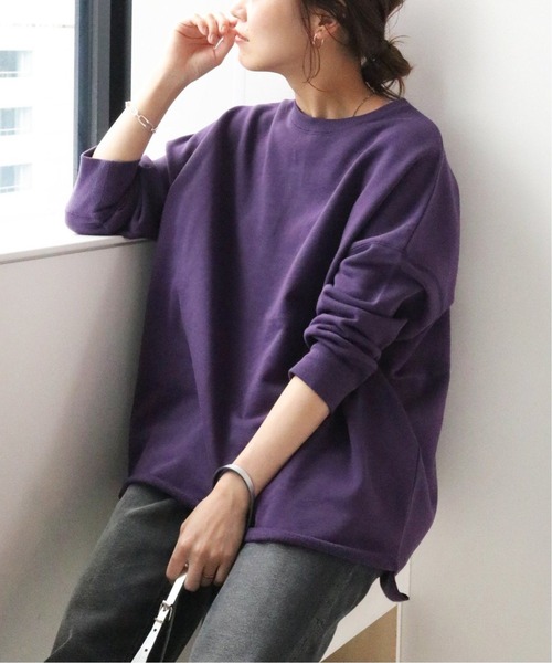 JOURNAL STANDARD relume（ジャーナルスタンダード　レリューム）の「オーバーサイズロングスウェット◆（スウェット・レディース・パープル/ブラウン/グレー/グレー系その他・FREE）」の4枚目の写真