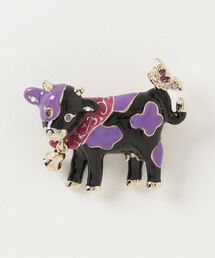 ANNA SUI カバモチーフ ブローチ パープル ANNA SUI カバモチーフ ブローチ パープル - メルカリ