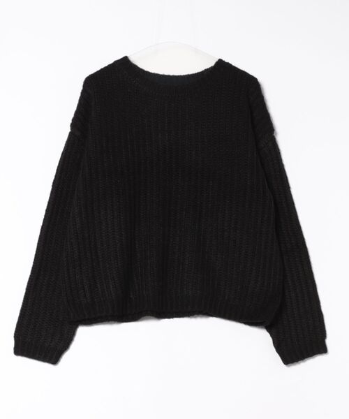 セール】マフラー付きモヘアタッチニットトップス（ニット/セーター