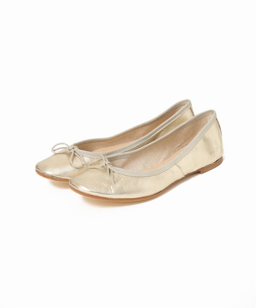 SLOBE IENA（スローブイエナ）の「【CHIAROSCURO/キアロスクーロ】SLOBE別注 バレエシューズ ◆（バレエシューズ・レディース・ホワイト/ゴールド/ベージュ/ブラック・38/39/37/36）」の19枚目の写真