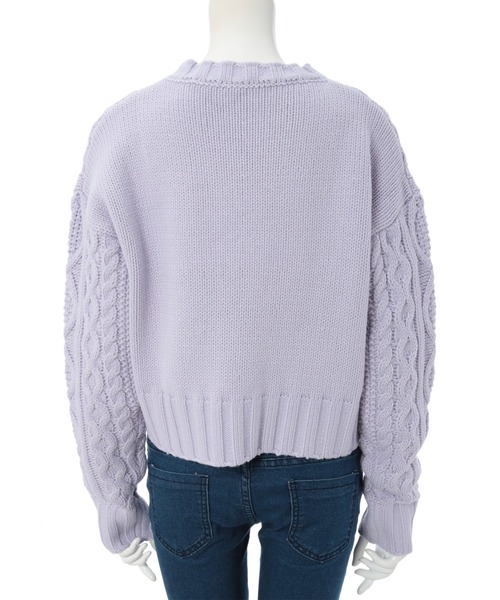 Nyaru様 liesse　切り替えニット MIESROHE washableシアーRIB切り替えニットTOPS（ニット
