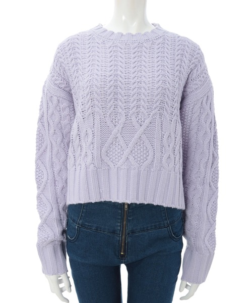 アクネストゥディオズ 切り替え ケーブルニット ウール セーター