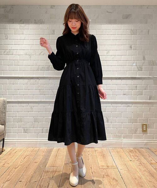 Majestic Legon マジェスティックレゴン の デザインスリーブティアードワンピ ワンピース Wear