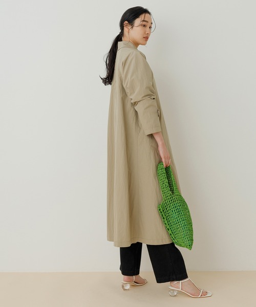 ADAM ET ROPE'（アダムエロペ）の「【WEB限定】Aラインオーバートレンチコート（トレンチコート・レディース・ベージュ/グリーン系その他・FREE）」の8枚目の写真