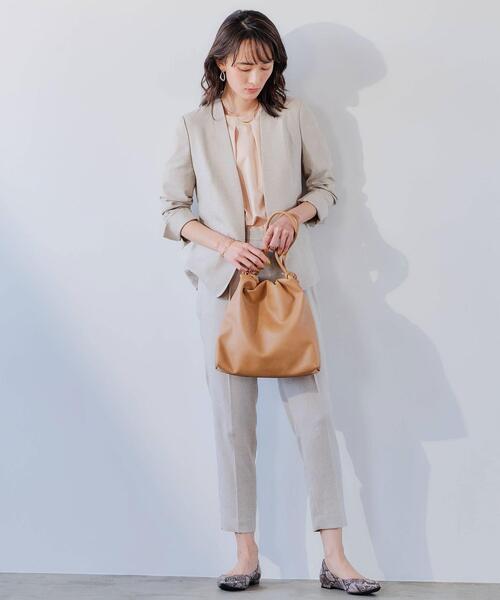 green label relaxing（グリーンレーベルリラクシング）の「[ 手洗い可能/リネンライク ]◆D テーパード パンツ -JJPS ◇No08◇（その他パンツ・レディース・ベージュ/ナチュラル/ダークグレー・44/46/40/38/42/36/34）」の20枚目の写真