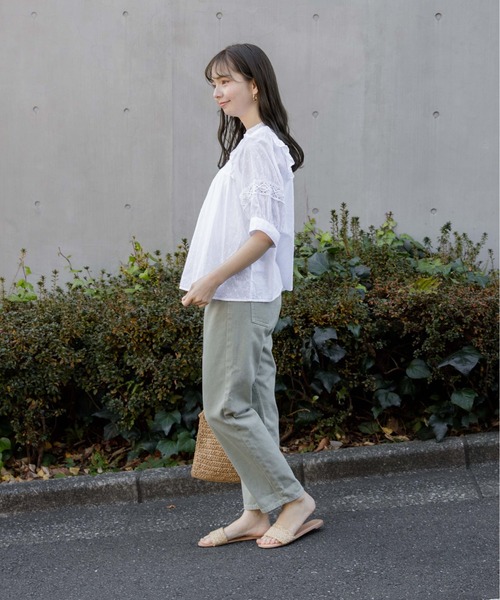 flower（フラワー）の「サニーデイズパンツ3（デニムパンツ・レディース・アイボリー/グレー/グリーン/パープル・FREE）」の17枚目の写真