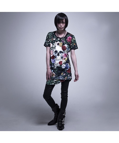 『CIVARIZE』スカルプリントロンT＆総柄タンクトップ2Pセット CIVARIZE』スカルプリントロンT＆総柄タンクトップ2Pセット