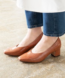 menue（メヌエ）の「スクエアトゥチャンキーヒールパンプス（パンプス）」