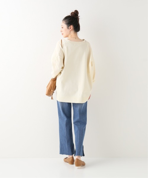 Simplicite(サンプリシテ)の「スウェットニットVカーディガン(カーディガン/ボレロ・レディース・ホワイト/ベージュ/グリーン・FREE)」の4枚目の写真