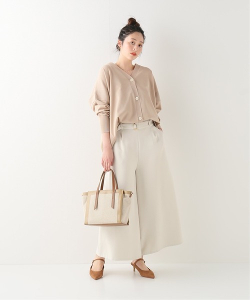 Simplicite(サンプリシテ)の「スウェットニットVカーディガン(カーディガン/ボレロ・レディース・ホワイト/ベージュ/グリーン・FREE)」の17枚目の写真