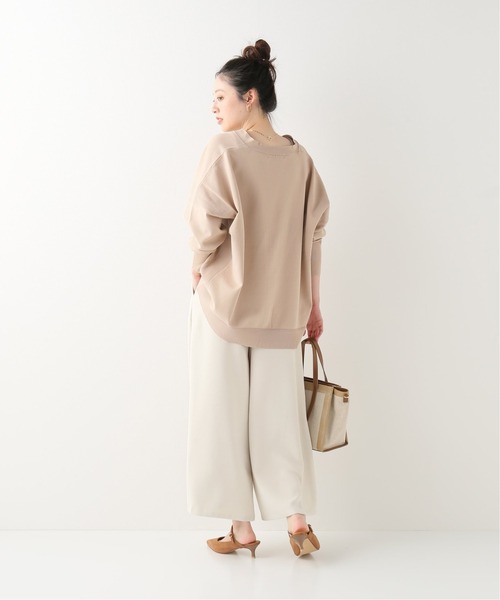 Simplicite(サンプリシテ)の「スウェットニットVカーディガン(カーディガン/ボレロ・レディース・ホワイト/ベージュ/グリーン・FREE)」の14枚目の写真