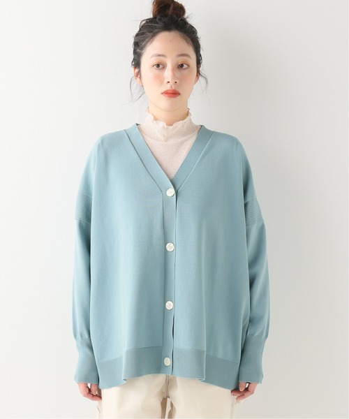 Simplicite(サンプリシテ)の「スウェットニットVカーディガン(カーディガン/ボレロ・レディース・ホワイト/ベージュ/グリーン・FREE)」の7枚目の写真