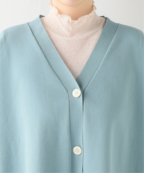 Simplicite(サンプリシテ)の「スウェットニットVカーディガン(カーディガン/ボレロ・レディース・ホワイト/ベージュ/グリーン・FREE)」の5枚目の写真