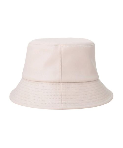 MURUA（ムルーア）の「ヴィーガンレザーバケットハット（ハット・レディース・アイボリー/ブラック・FREE）」の10枚目の写真