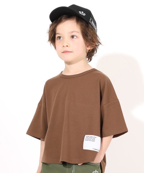 BABYDOLL（ベビードール）の「WEB限定 クールドライTシャツ 5194K（Tシャツ/カットソー・キッズ・ホワイト/ブラック/パープル/ネイビー/ブラウン/ターコイズブルー/ストーン/ベビーピンク/カーキ・90cm/110cm/100cm/120cm/130cm/140cm/150cm）」の5枚目の写真