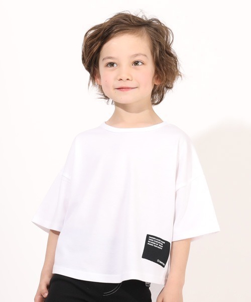 BABYDOLL（ベビードール）の「WEB限定 クールドライTシャツ 5194K（Tシャツ/カットソー・キッズ・ホワイト/ブラック/パープル/ネイビー/ブラウン/ターコイズブルー/ストーン/ベビーピンク/カーキ・90cm/110cm/100cm/120cm/130cm/140cm/150cm）」の2枚目の写真