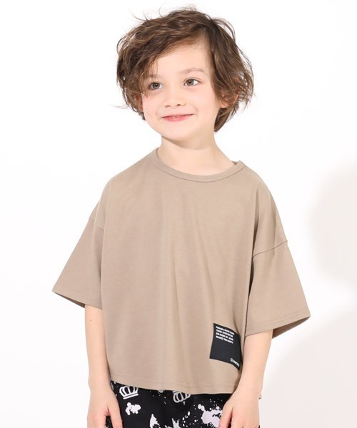 BABYDOLL（ベビードール）の「WEB限定 クールドライTシャツ 5194K（Tシャツ/カットソー・キッズ・ホワイト/ブラック/パープル/ネイビー/ブラウン/ターコイズブルー/ストーン/ベビーピンク/カーキ・90cm/110cm/100cm/120cm/130cm/140cm/150cm）」の3枚目の写真