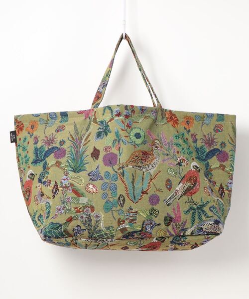 Nathalie Lete(ナタリーレテ)の「Nathalie Lete/Market bag animal&plant(トートバッグ・レディース・ブラック系/グリーン系2/グリーン系/グレー系・FREE)」の5枚目の写真