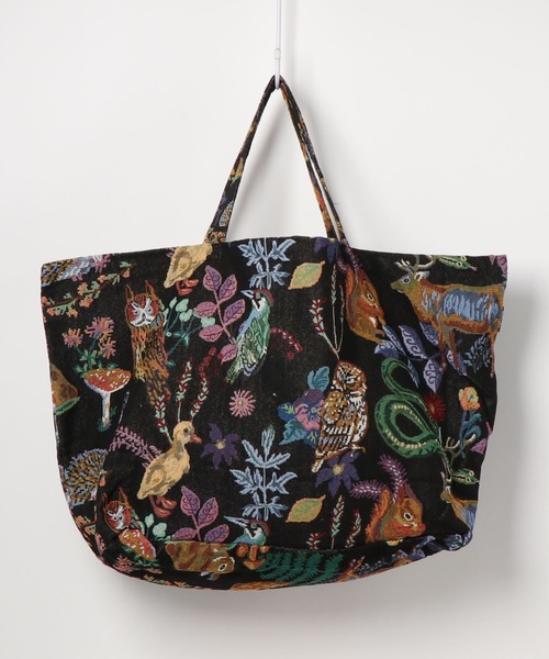 Nathalie Lete(ナタリーレテ)の「Nathalie Lete/Market bag animal&plant(トートバッグ・レディース・ブラック系/グリーン系2/グリーン系/グレー系・FREE)」の12枚目の写真