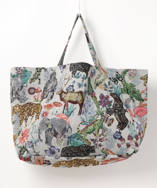 Nathalie Lete(ナタリーレテ)の「Nathalie Lete/Market bag animal&plant(トートバッグ・レディース・ブラック系/グリーン系2/グリーン系/グレー系・FREE)」の13枚目の写真