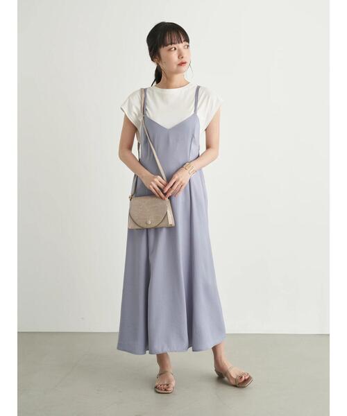 earth music&ecology(アースミュージックアンドエコロジー)の「SET2点マーメイドキャミワンピース+インナー *(ワンピース・レディース・ベージュ/サックスブルー/モカ・FREE)」の7枚目の写真