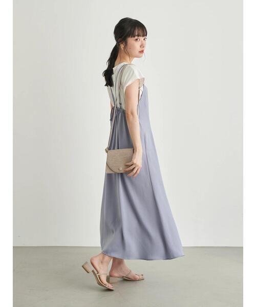 earth music&ecology(アースミュージックアンドエコロジー)の「SET2点マーメイドキャミワンピース+インナー *(ワンピース・レディース・ベージュ/サックスブルー/モカ・FREE)」の9枚目の写真