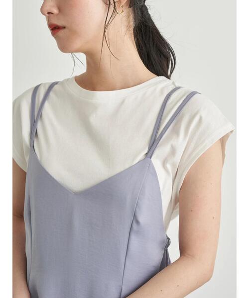 earth music&ecology(アースミュージックアンドエコロジー)の「SET2点マーメイドキャミワンピース+インナー *(ワンピース・レディース・ベージュ/サックスブルー/モカ・FREE)」の12枚目の写真